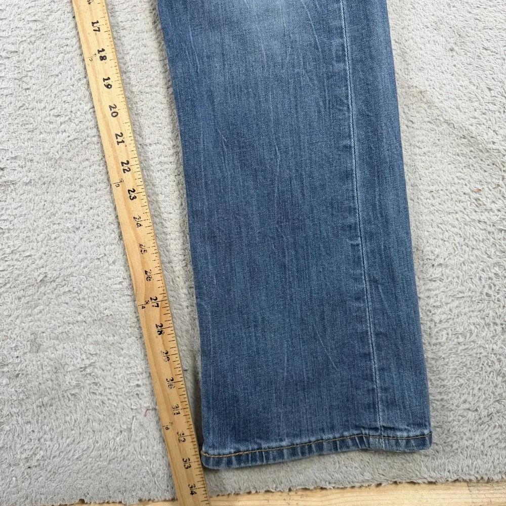 Levis 527 Jeans Mens 33x34 Slim Bootcut Blue Denim Cotton Medium Wash Pants